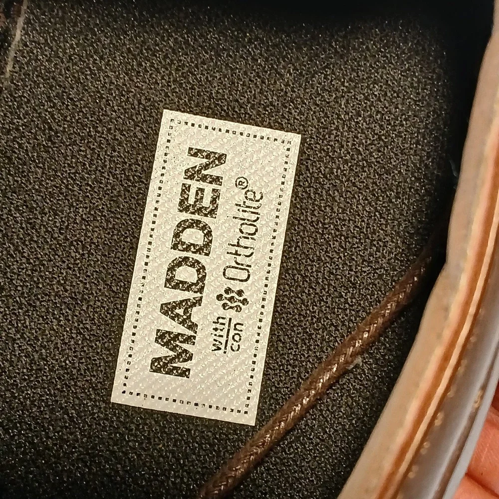Steve Madden Ortholite men's brown‎ lace‑up oxford dress shoes Size 13